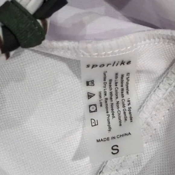 SPORLIKE Women One Piece V-Neck Ruffle Bathing Suit NWOT - Picture 5 of 6